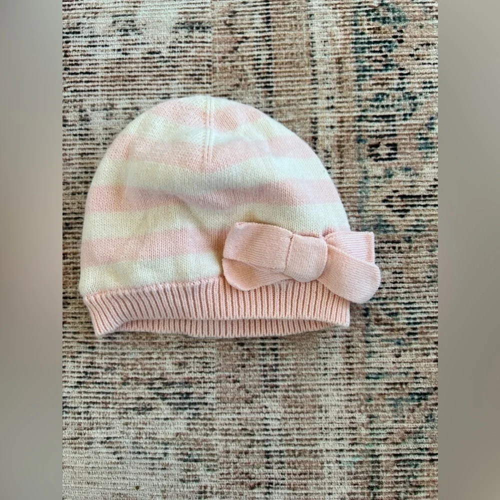 Old Navy Baby Hat 12-24 Months Pink Cream Knit